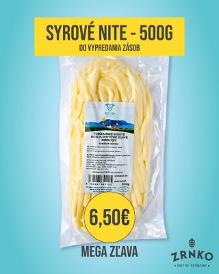 🔥 MEGA AKCIA 🔥 Syrové nite z Mliečnej farmy Necpaly (500 g) len za 6,50 € 🤩. 👉 Platí do vypredania zásob.